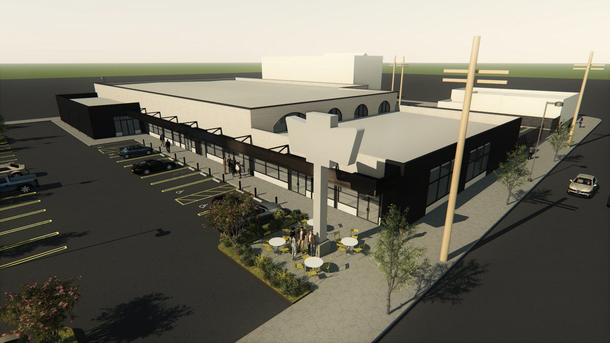 Rendering of renovated former Big Saver shopper center in Cypress Park